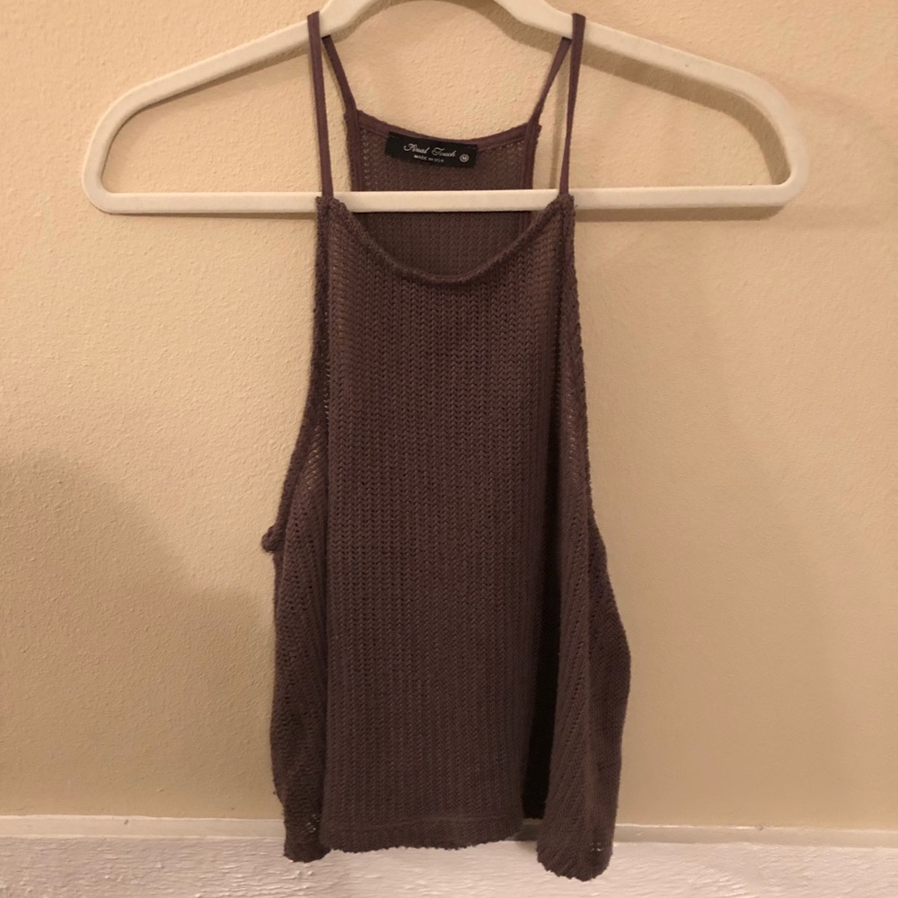 green tank top